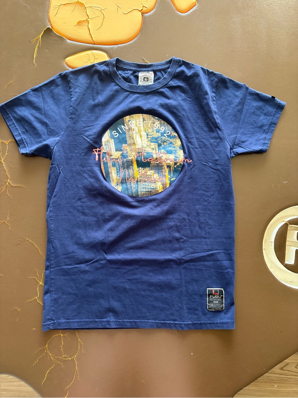 FUBU Navy Blue Graphic Tee